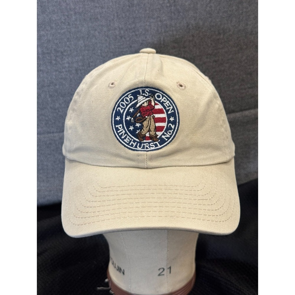 US Open Pinehurst 2005 Golf Khaki Baseball Cap Hat  Adjustable